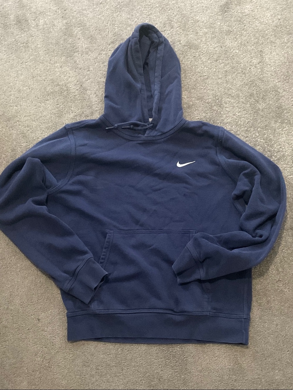 Nike Navy Pullover Hoodie with White Swoosh